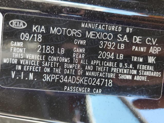 2019 KIA FORTE GT L - 3KPF34AD5KE024718