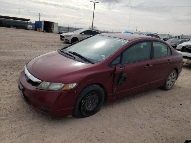 Salvage cars for sale from Copart Andrews, TX: 2009 Honda Civic LX