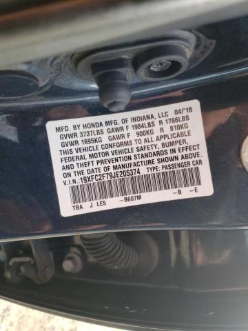 2018 HONDA CIVIC EX - 19XFC2F79JE205374