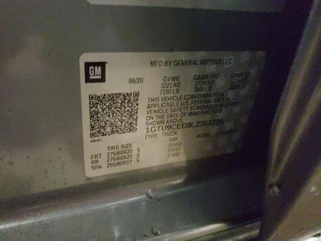1GTU9CED8LZ303225 GMC Sierra K1500 Elevation