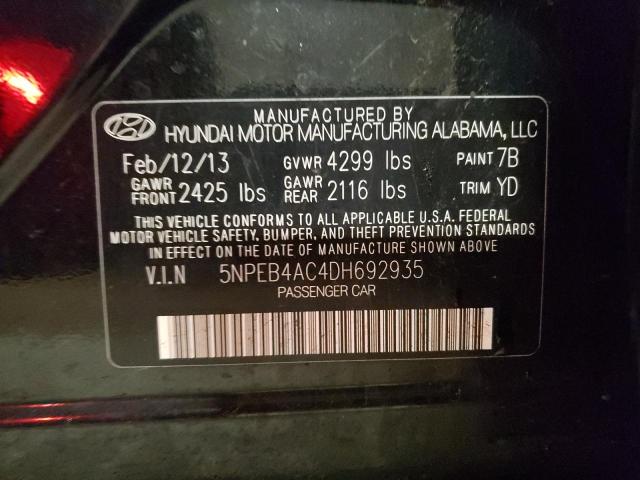 VIN 5NPEB4AC4DH692935 2013 HYUNDAI SONATA no.12