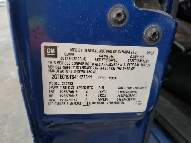 2GTEC19T941177611 GMC New Sierra C1500