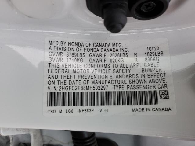 2021 HONDA CIVIC SPOR - 2HGFC2F88MH502297