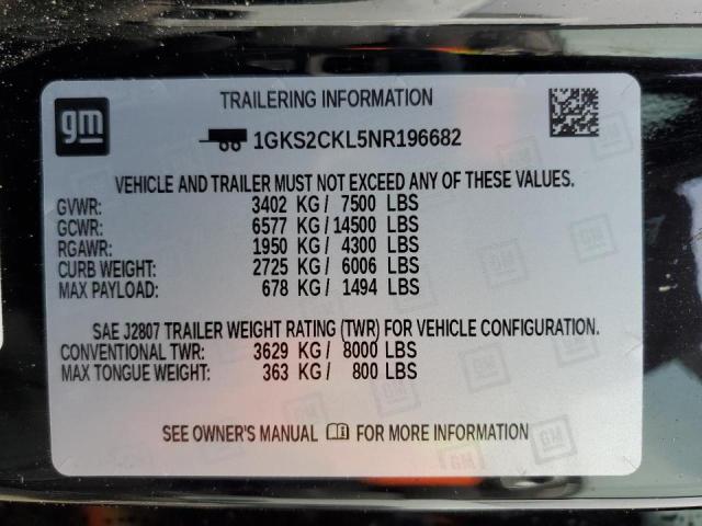 2022 GMC YUKON AT4 1GKS2CKL5NR196682
