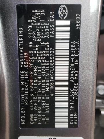 2020 TOYOTA CAMRY XSE - 4T1K61AK7LU859737