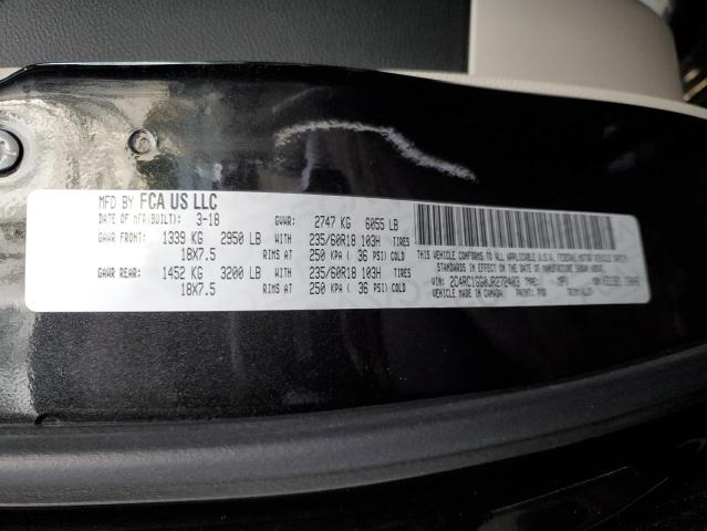 2018 CHRYSLER PACIFICA L - 2C4RC1GG0JR272403