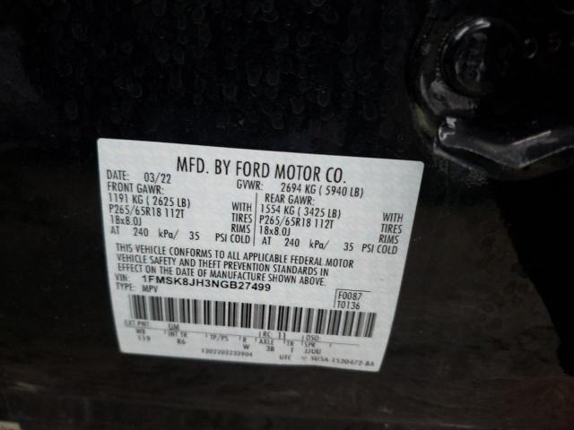 2022 FORD EXPLORER T - 1FMSK8JH3NGB27499