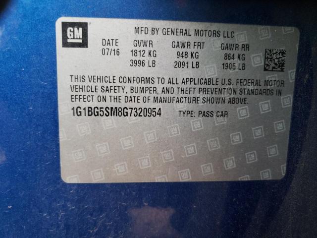 2016 CHEVROLET CRUZE PREM - 1G1BG5SM8G7320954