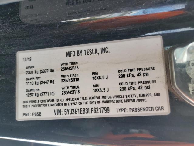 5YJ3E1EB3LF621799 Tesla MODEL 3