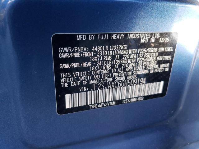 JF2SJAXC6GH509194 Subaru Forester 2.5i Touring