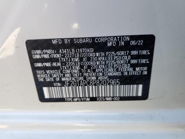 JF2GTAPC8P8202965 Subaru Crosstrek Premium