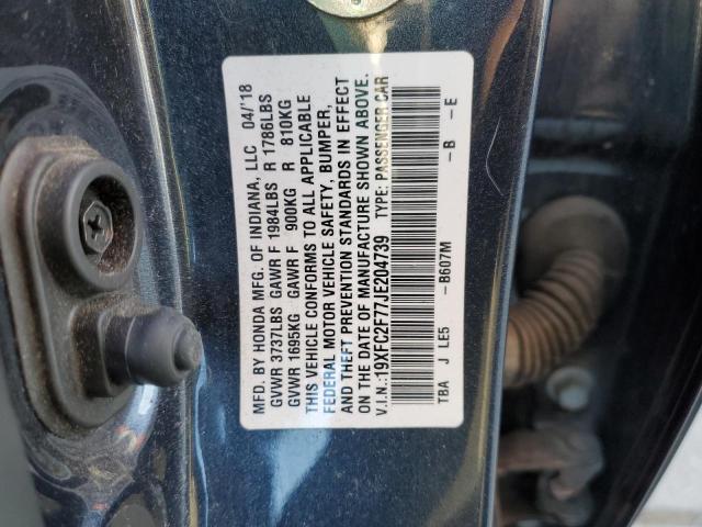 2018 HONDA CIVIC EX - 19XFC2F77JE204739