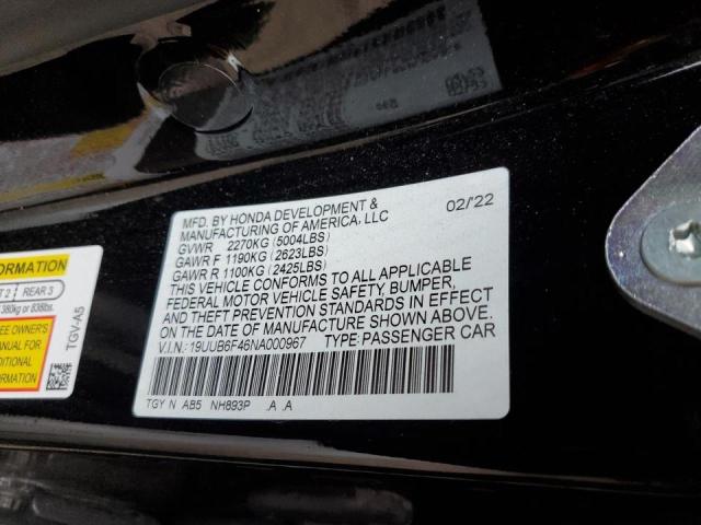 2022 ACURA TLX TECHNO - 19UUB6F46NA000967
