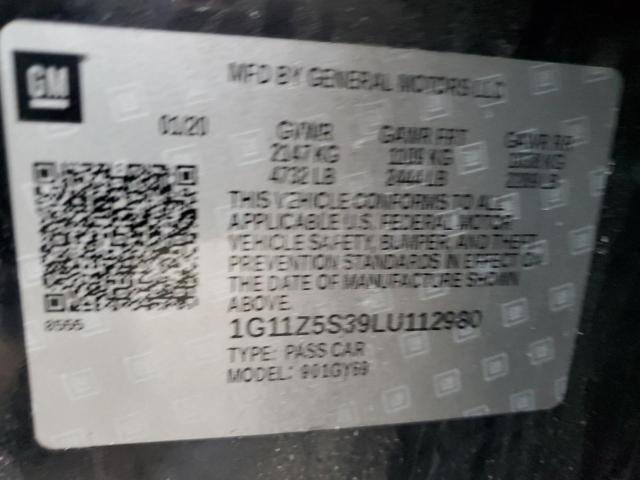 2020 CHEVROLET IMPALA LT - 1G11Z5S39LU112980