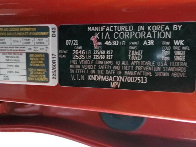 2022 KIA SPORTAGE L - KNDPM3ACXN7002513