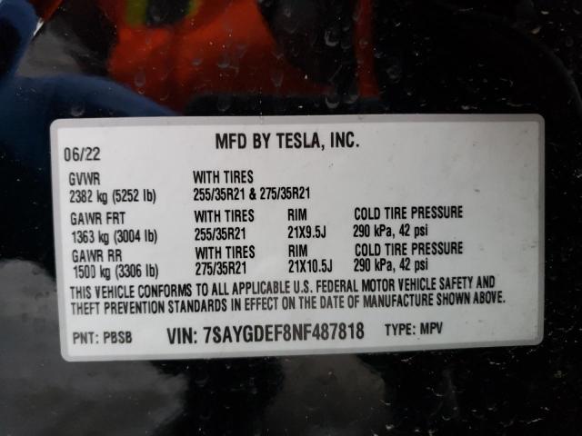 7SAYGDEF8NF487818 Tesla Model Y