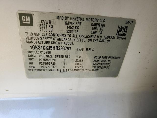 1GKS1CKJ5HR293791 GMC Yukon