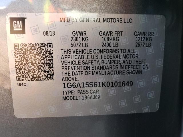 2019 CADILLAC CTS-V - 1G6A15S61K0101649