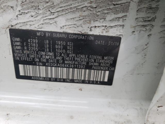 2019 SUBARU IMPREZA LI - 4S3GKAS64K3611392