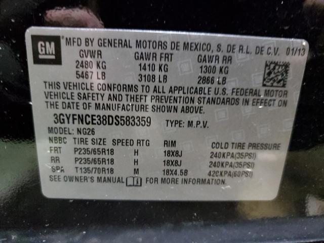 3GYFNCE38DS583359 Cadillac Srx Luxury Collection
