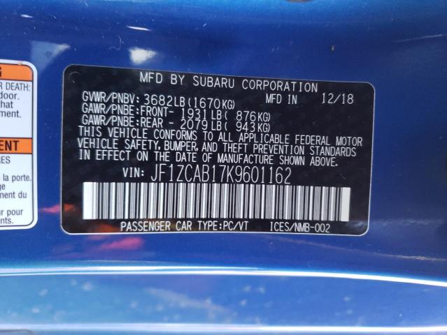 2019 SUBARU BRZ PREMIU JF1ZCAB17K9601162