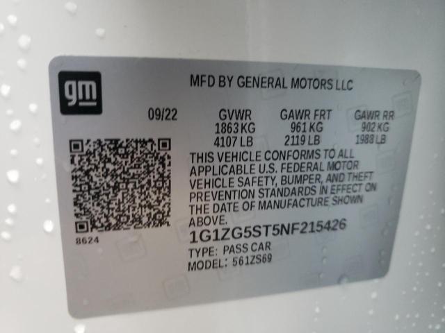 2022 CHEVROLET MALIBU RS - 1G1ZG5ST5NF215426