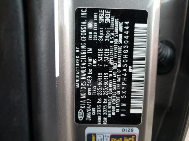 5XYPH4A50HG304444 KIA Sorento