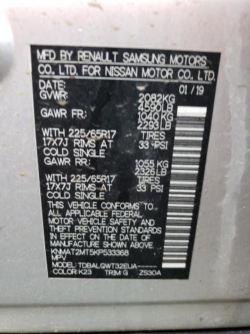 2019 NISSAN ROGUE S KNMAT2MT5KP533368