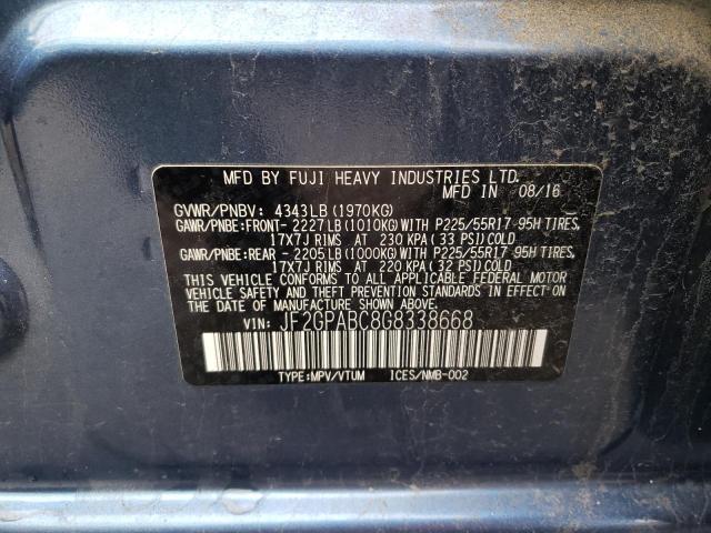 JF2GPABC8G8338668 Subaru Crosstrek Premium
