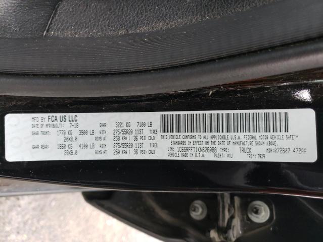 2019 RAM 1500 BIG H - 1C6SRFFT1KN626088