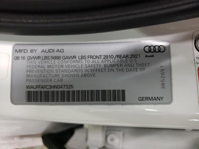 2017 AUDI S6 PREMIUM WAUFFAFC3HN047325
