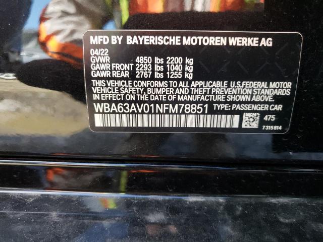 WBA63AV01NFM78851 BMW 430i Gran Coupe