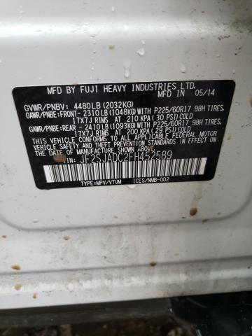 2015 SUBARU FORESTER 2 - JF2SJADC2FH452589