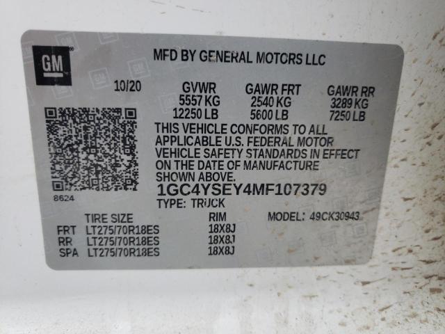 2021 CHEVROLET 3500 - 1GC4YSEY4MF107379