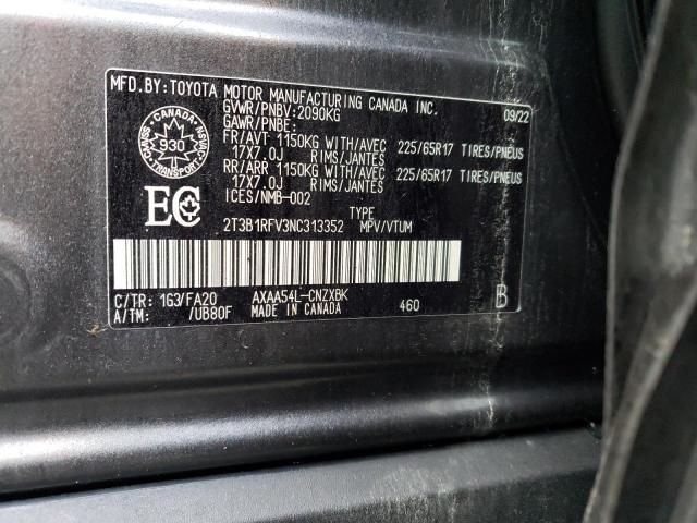 2022 TOYOTA RAV4 LE - 2T3B1RFV3NC313352