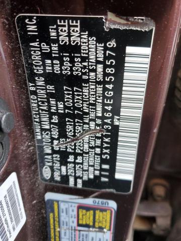 5XYKT3A64EG458579 KIA SORENTO LX