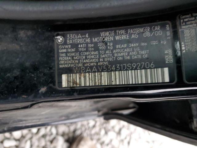 WBAAV53431JS92706 BMW 330 I