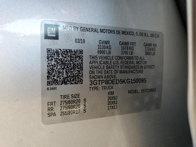 3GTP8DED5KG150095 GMC Sierra