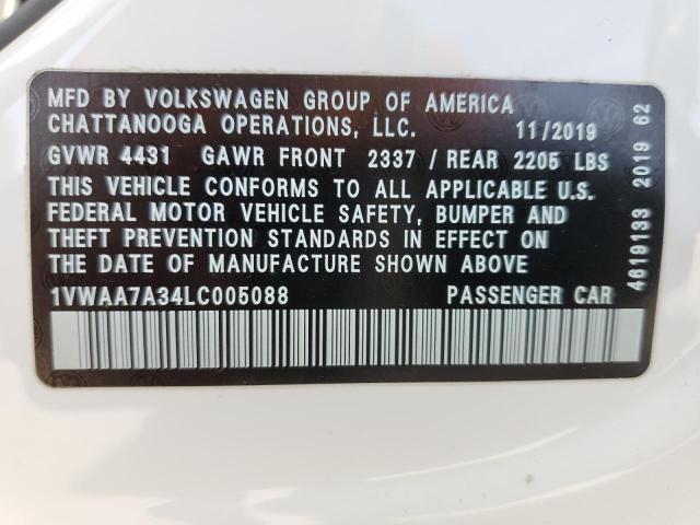2020 VOLKSWAGEN PASSAT S - 1VWAA7A34LC005088