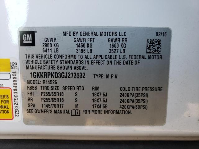 2016 GMC ACADIA SLE - 1GKKRPKD3GJ273532