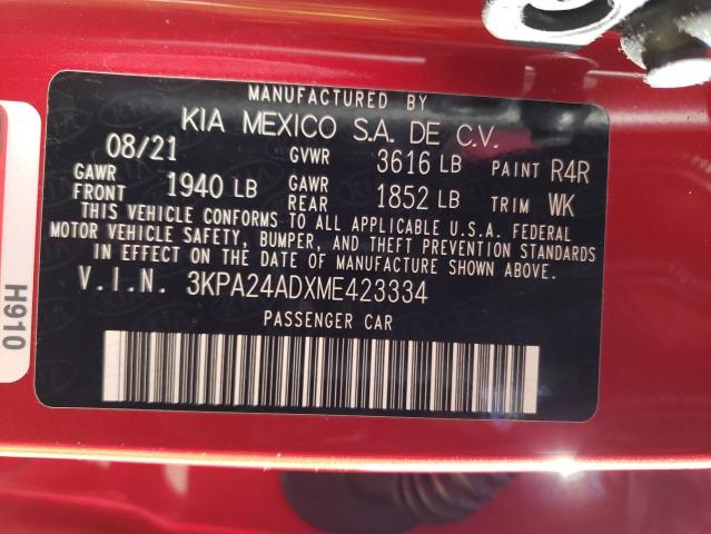 3KPA24ADXME423334 KIA RIO LX