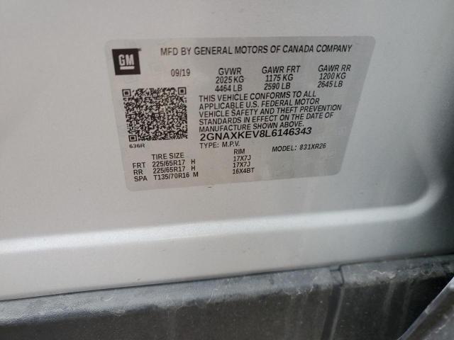 2020 CHEVROLET EQUINOX LT - 2GNAXKEV8L6146343