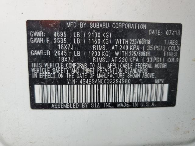 4S4BSANC0J3394980 Subaru Outback 2.5i Limited