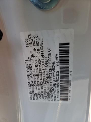 2023 HONDA ODYSSEY TO - 5FNRL6H80PB022829
