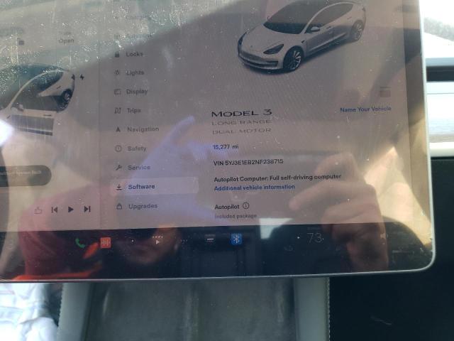 5YJ3E1EB2NF238715 Tesla MODEL 3