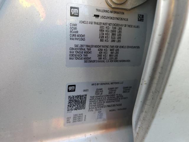 2021 CHEVROLET SILV1500 2 - 1GCUYDED7MZ357416