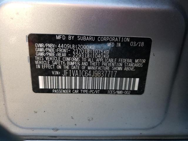 JF1VA1C64J9837717 Subaru Wrx Premium