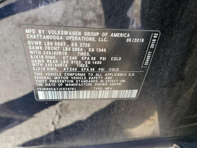 2018 VOLKSWAGEN ATLAS SE - 1V2KR2CA7JC573751