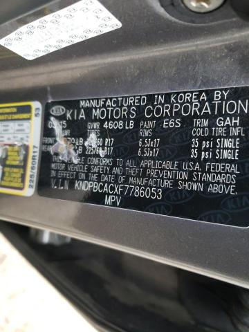 KNDPBCACXF7786053 KIA Sportage Lx