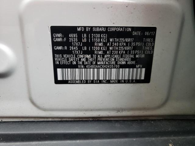 4S4BSAACXH3435700 Subaru Outback 2.5i